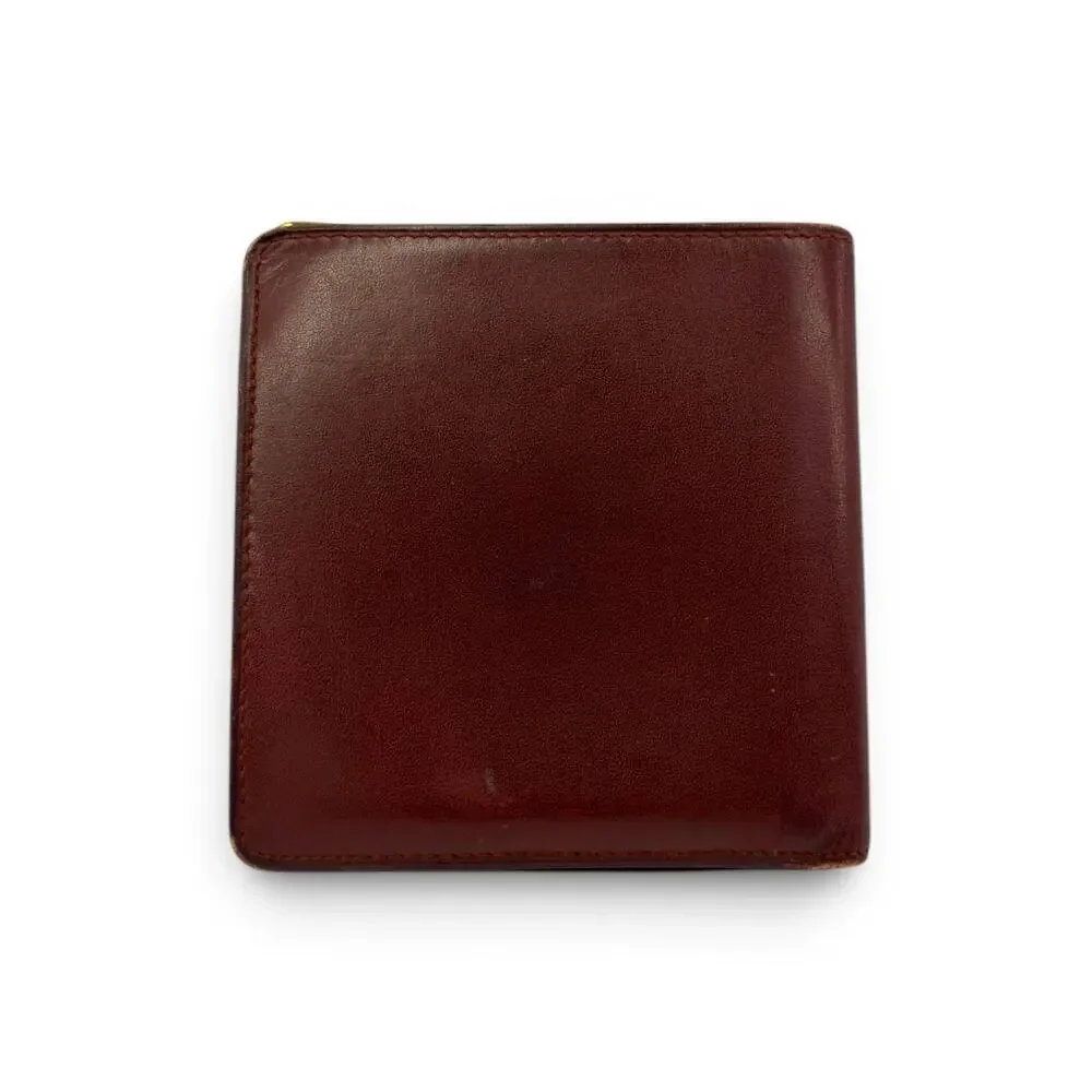 Vintage Cartier Must de Cartier Bordeaux Leather Bifold Wallet
